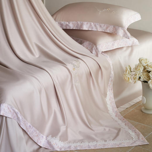 天丝棉四件套-花畔  (35%棉 65%莱赛尔) 一床双风格，承包四季温柔 商品图4