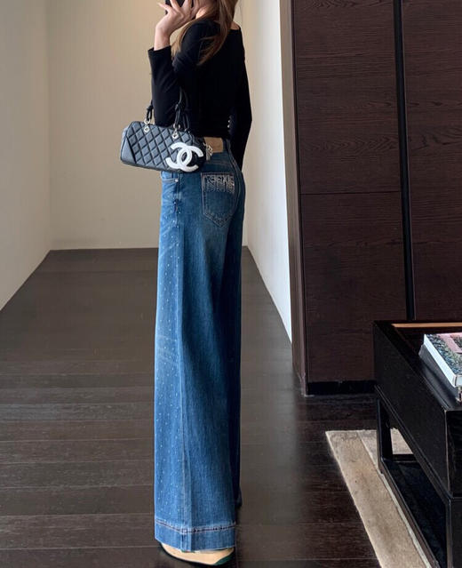 SYJ8601烫钻高腰牛仔裤 商品图2