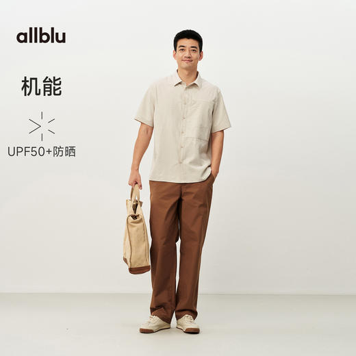 【夏Vol.1】allblu男装“干爽挺括质地”26春夏【漩涡纱】干爽棉感短袖衬衫 商品图4