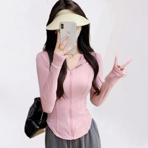 【福利❗️39到手🧊凉感冰丝防晒衣】轻薄透气，清爽不闷热！女夏外穿宽松修身连帽外套运动瑜伽上衣防紫外线防晒服 商品图8