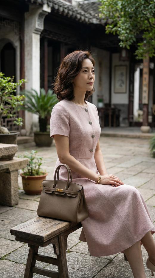 假两件小香风连衣裙 商品图2