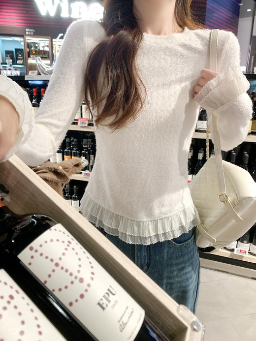 <曾小咸推荐>3.14现货秒杀 ！微信超特价！花边拼接磨毛长袖 日常119.99 立减60 秒杀59.99！！ 商品图11