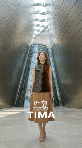 轻国风拼接立领樱桃挂件马甲