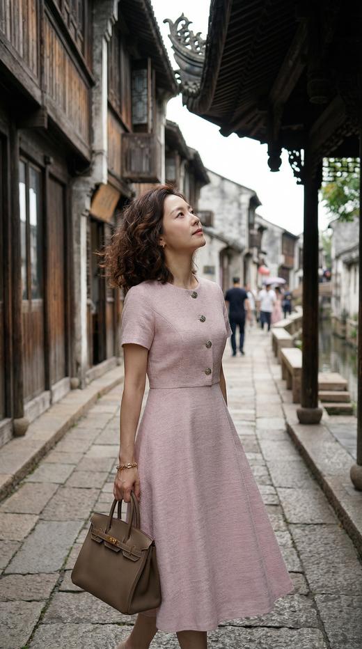 假两件小香风连衣裙 商品图1