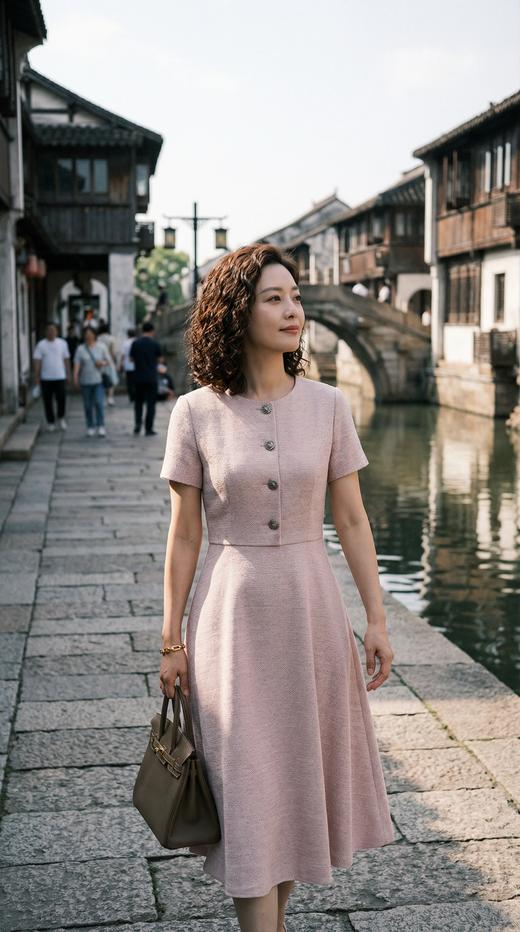 假两件小香风连衣裙 商品图4