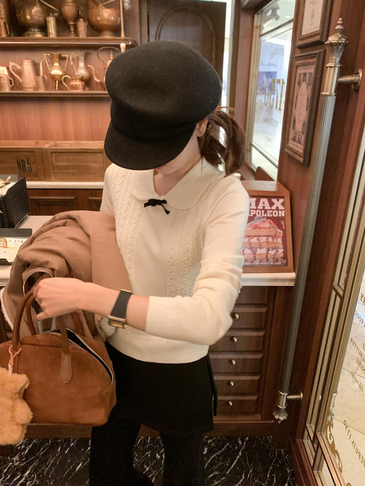 <曾小咸推荐>3.13现货秒杀 ！微信超特价！娃娃领蝴蝶结针织衫 日常169.99 立减90 秒杀79.99！！微喇裤（不加绒）秒杀79.99！！羊羔毛翻领外套  秒杀179.99！！ 商品图5