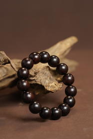 迷罗元和堂 | 紫檀金星单圈手串 珠径1.5cm | 多样式随机发【器悟雅玩】