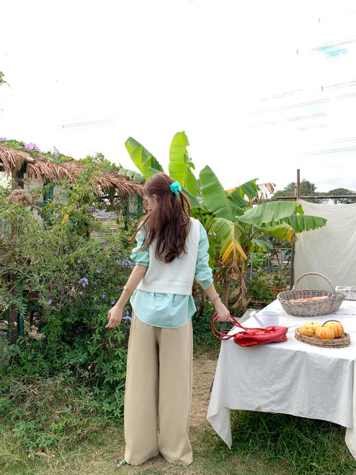 【129元任选2件】现货！韩系米白色短款针织马甲女 商品图9