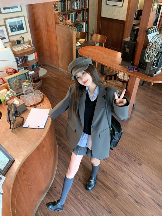 【129元任选2件】现货！韩系学院风v领针织马甲 商品图14