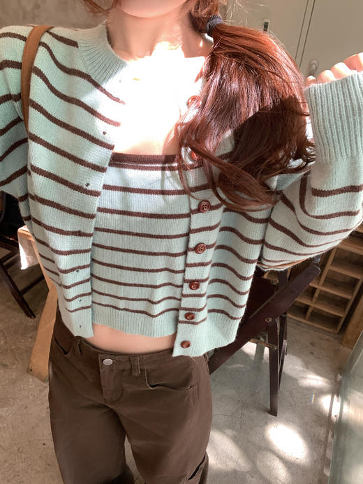 <曾小咸推荐>3.13现货秒杀 ！微信超特价！韩系条纹针织吊带背心 日常109.99 立减50 秒杀59.99！！ 休闲工装裤 秒杀99.99！！ 商品图8