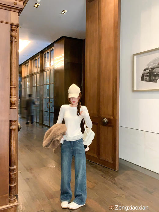 <曾小咸推荐>3.14现货秒杀 ！微信超特价！花边拼接磨毛长袖 日常119.99 立减60 秒杀59.99！！ 商品图5