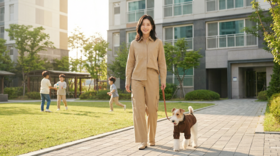 侧拼三角翻领暗门襟高腰款衬衣