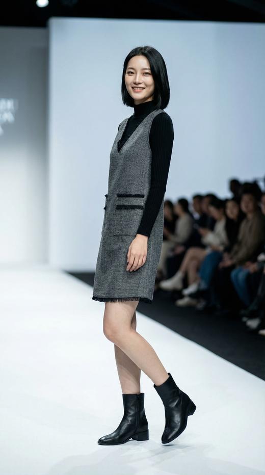 LIN HN 深V领马甲裙 商品图5