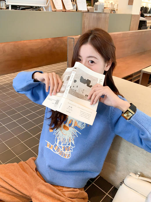 <曾小咸推荐>3.13现货秒杀 ！微信超特价！韩系潦草小狗刺绣毛衣 日常199.99 立减100 秒杀99.99！！ 休闲裤 秒杀99.99！！ 商品图10