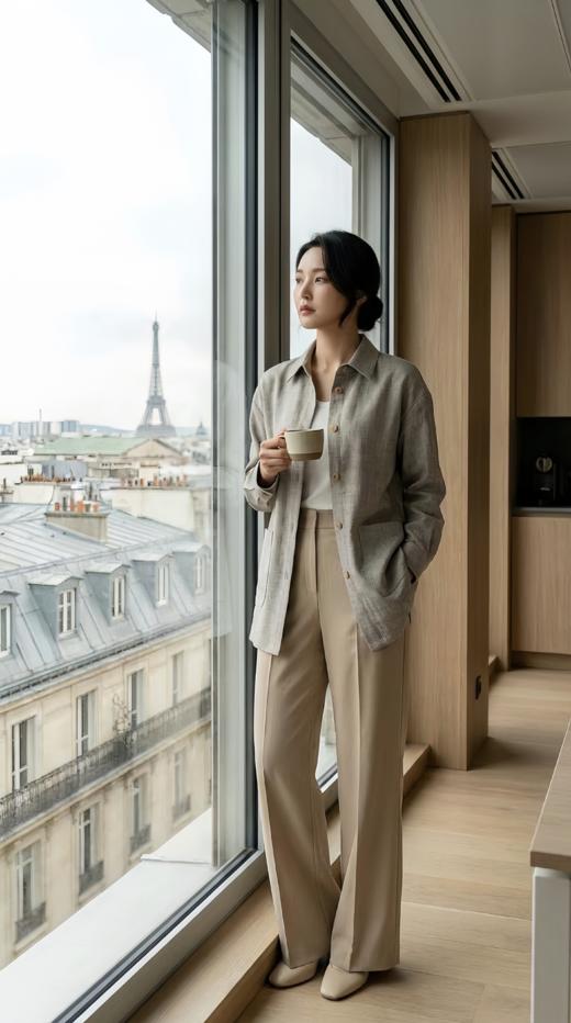 HN 对称贴袋衬衣款侧开叉外套 商品图3