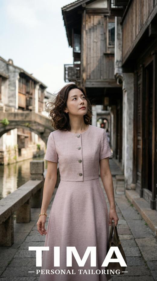 假两件小香风连衣裙 商品图0