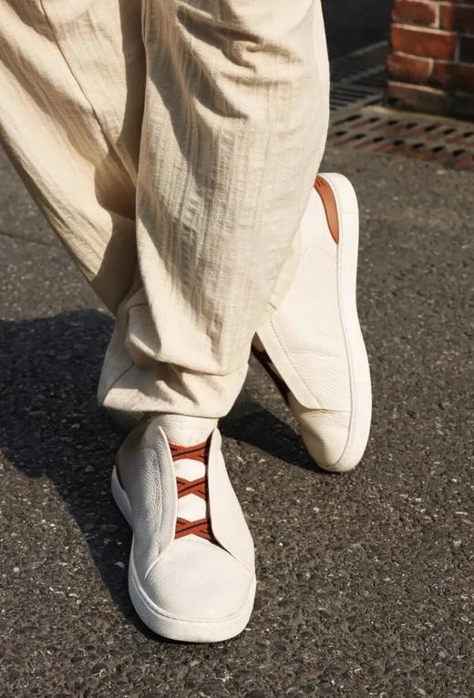 韦恩真皮休闲小白鞋 | 头层牦牛皮，韦恩专利水染鹿皮乳胶鞋垫，舒服到不想脱下来 商品图0