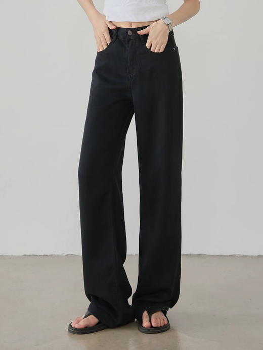 爆款3-7天发货！isabelle marran气质窄版高腰百搭直筒牛仔裤68905 商品图5