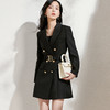 芳外新款气质通勤OL西装领连衣裙双排扣收腰修身短裙8T22AW0082 商品缩略图2