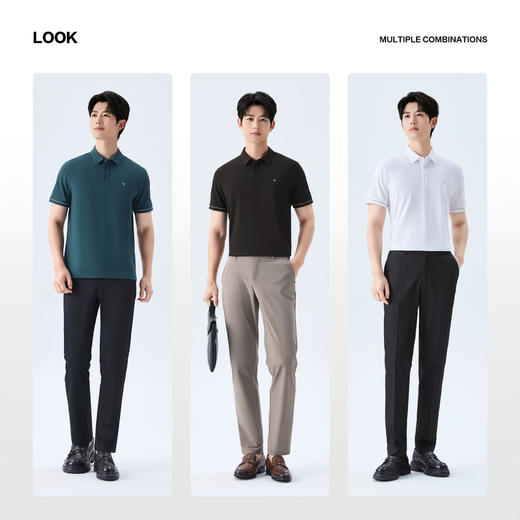 【10A抗菌2A防螨/新疆棉】柒牌男装2026夏季凉感透气短袖POLO衫 130T70480 商品图2