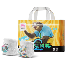 盛夏光年迪士尼疯狂动物城系列裤型婴儿纸尿裤XL30片