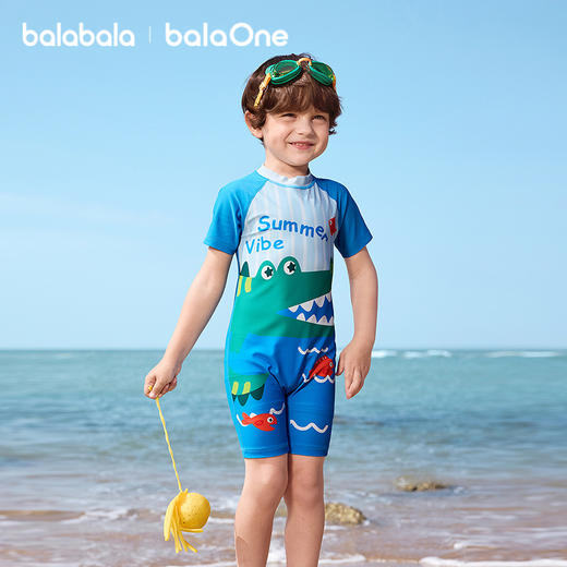 巴拉巴拉儿童泳衣男女童宝宝2026年新款连体泳装防晒耐氯泳衣裤 商品图2