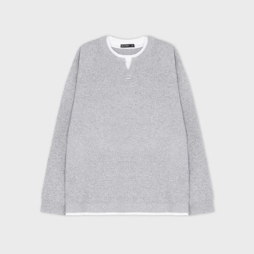 【新品上新】HX 冬季假两件圆领毛衫S107544298101 商品图4