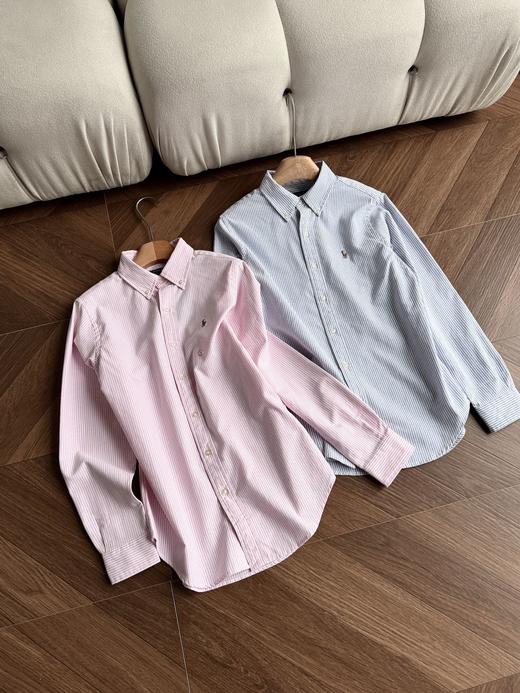 拉夫劳伦 小马刺绣条纹衬衫 商品图0