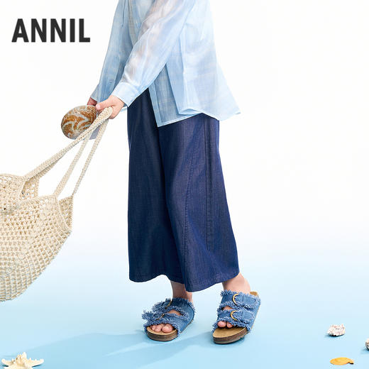 【实体店同款】女童全腰梭织裤夏季新款安奈儿童装AG626219 商品图1