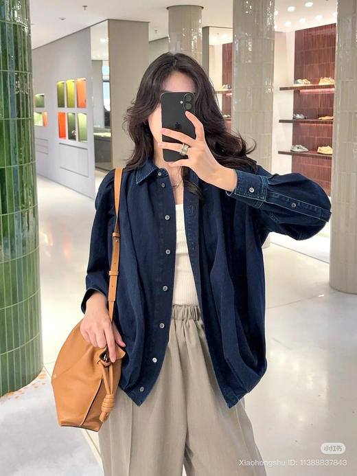 312-2 渠道圆正 lew做旧水洗超柔软牛仔 灯笼气球 复古牛仔外套 我穿38宽松效果 商品图10