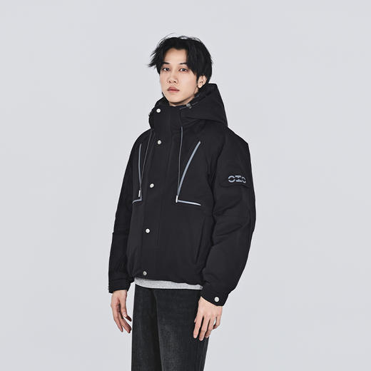 【新品上新】HX 冬季短款带帽羽绒服S100544266101/02 商品图1