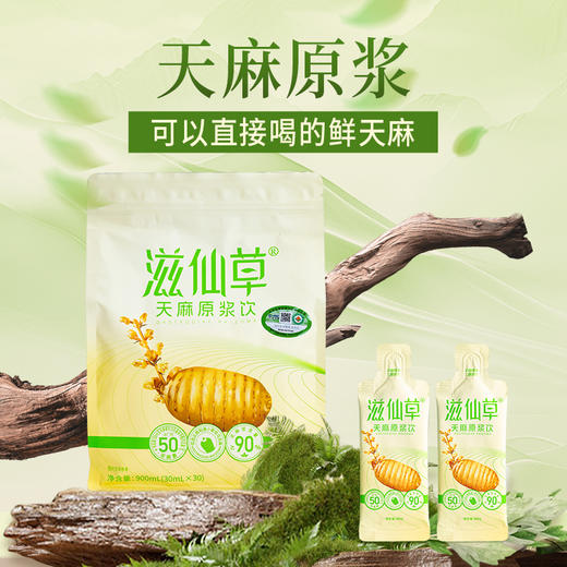 【599元2袋】滋仙草来自昭通小草坝乌天麻 天麻原浆饮量贩装900ml/袋 商品图0