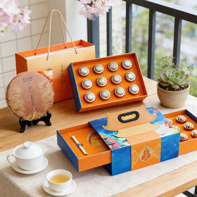 素言茶坊~满满气韵·绝代双骄三年成寿眉350克白毫银针60g