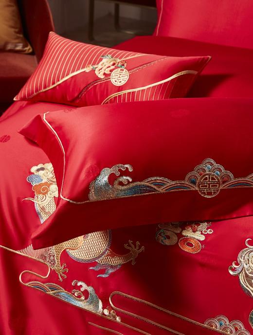 2026新款 婚庆纯棉刺绣四件套-吾家有喜 商品图6