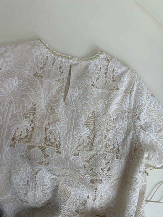 原单新款镂空钩花雷丝设计感连衣裙 商品图2