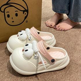 【好看又好穿】爆款eva软底增高洞洞鞋女款学生情侣外穿夏季海边沙滩包头拖鞋。rh