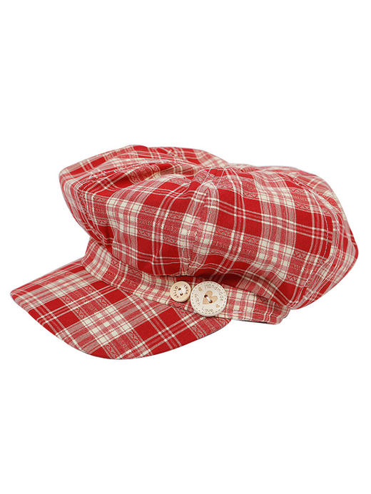 甜美格纹纽扣八角帽鸭舌帽-纪念日百货门店同款169265311 商品图4