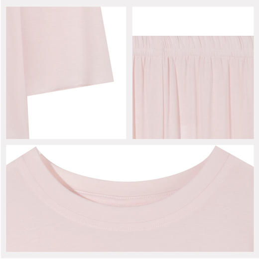 【7.5折限时特惠】【秀黛】女童圆领印花空调衫可丝粘纤亲肤透气悬垂木耳边萌宠甜心造型女童夏季睡衣家居服W1440002T【门店同款】 商品图5