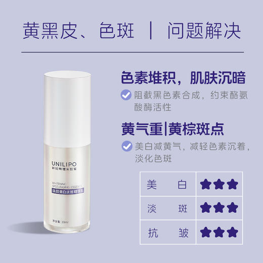 【美白特证】 UNILIPO研知有理 紫檀芪焕颜精华乳 祛斑抗皱 商品图1