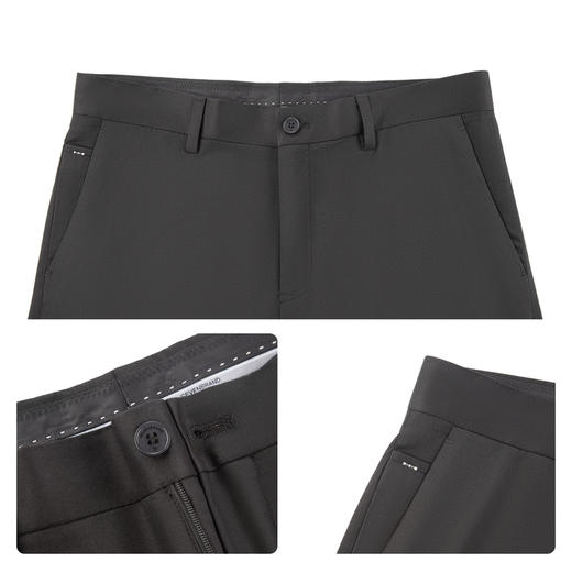 【犀牛褶/含桑蚕丝】柒牌男式商务混纺西裤2026春季新款修身长裤 130H72200 商品图3