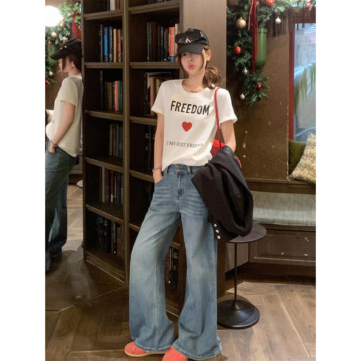 <曾小咸推荐>3.14现货秒杀 ！微信超特价！韩系爱心印花短袖 日常119.99 立减60 秒杀59.99！！ 商品图3