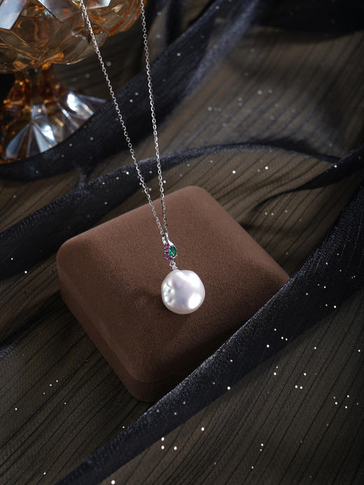 子佩集【光影迷踪】银S925珍珠惜王妃套链项链【W5320-1】双色巴洛克2602 商品图5