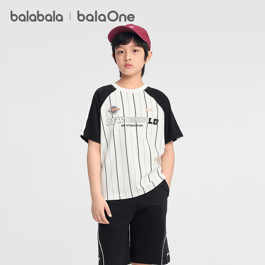 【balaOne】巴拉巴拉童装男童短袖t恤儿童2026新款夏速干拼色上衣 商品图2