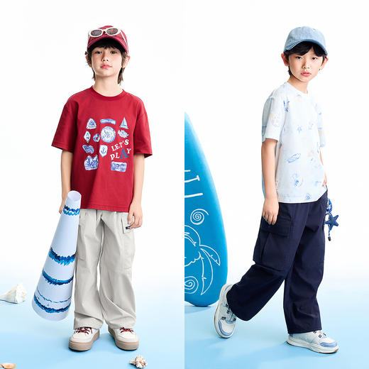 【实体店同款】男童全腰梭织单裤夏季新款安奈儿童装AB626151 商品图3