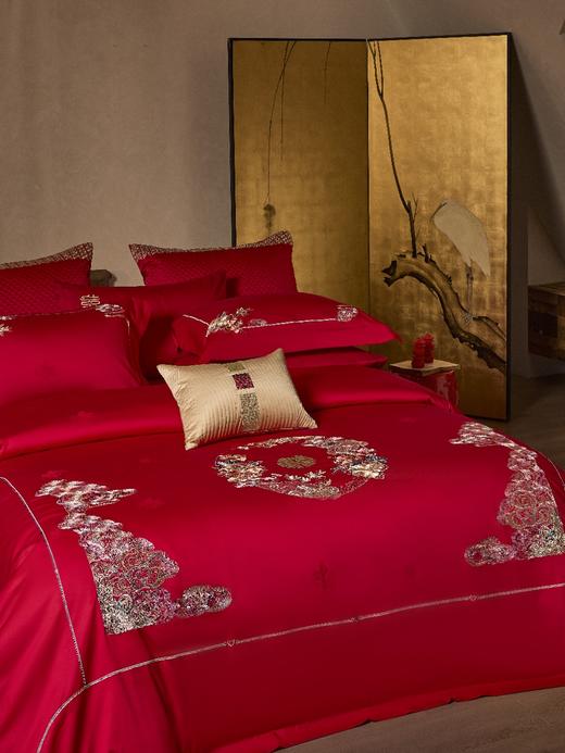 2026新款 婚庆纯棉刺绣四件套-花样年华 商品图4