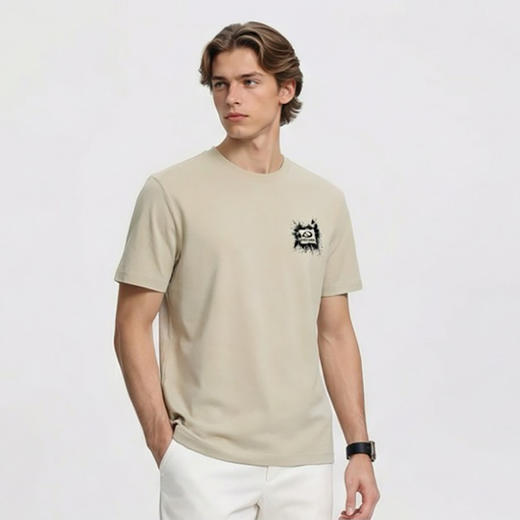 T恤男时尚夏季新款打底衫纯色简约男上衣   YLZ-JP20005 商品图1