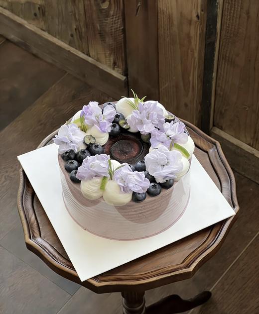 【NEW】紫色精灵蓝莓酱蛋糕（蛋糕上的紫罗兰鲜花颜色随机） 商品图2