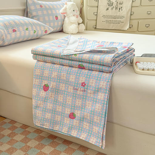 【品牌直发】加倍生活 细纱卡通原棉老粗布床单凉席 床单三件套-卡通系列 12色可选新升级yc0318022 商品图2