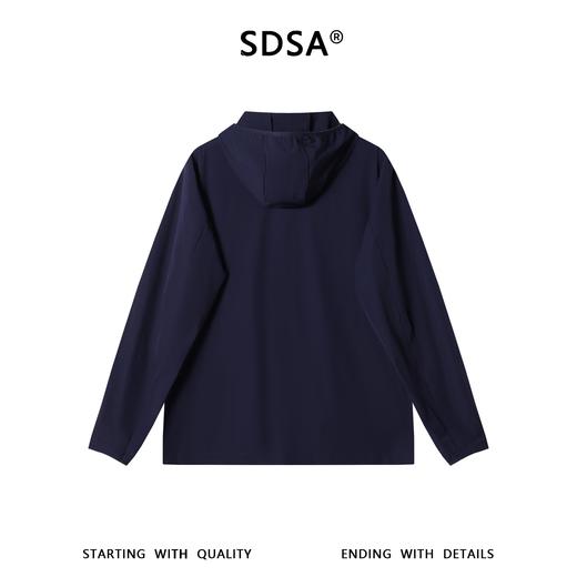 SDSA男装2026新款高贵轻奢简约纯色拉链立领连帽夹克弹力风壳衣 商品图4