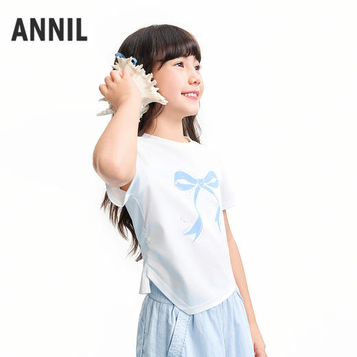 【实体店同款】女童短袖针织衫夏季新款安奈儿童装AG621224 商品图2